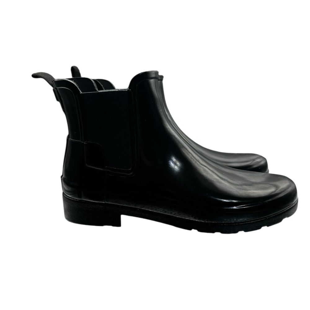 Hunter Gloss Chelsea Rain Boots Black Women’s US 7 NWOT - Picture 2 of 8